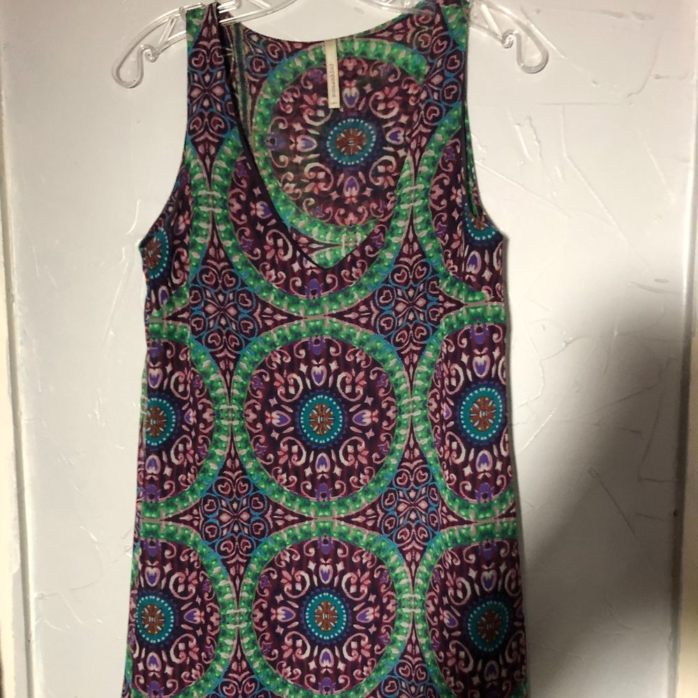 Peppermint Sz S Layered Sleeveless Tunic/Cover Up